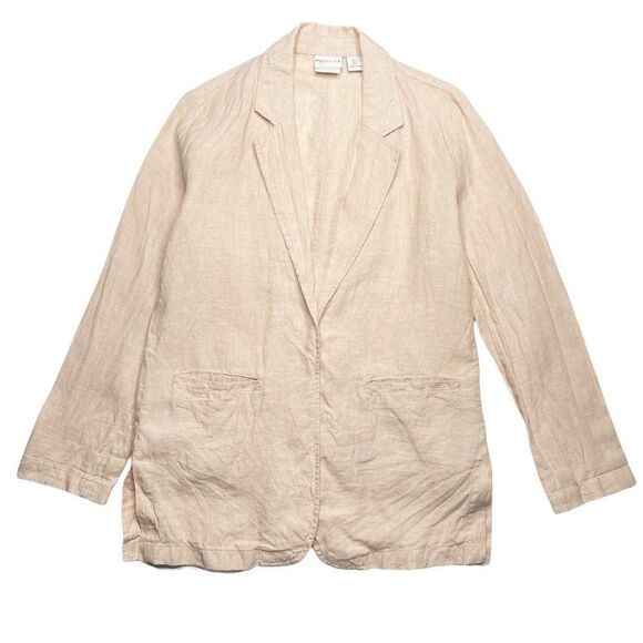 RACHEL ZOE Linen Open Front Blazer  - Picture 1 of 7